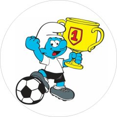 Jedlý obrázek na dort  - Šmoula fotbalista