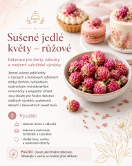 Sušené jedlé květy na zdobení dezertů - jetel červený květ