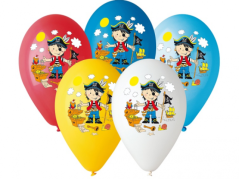Nafukovací balonky barevné - pirát - 5 ks
