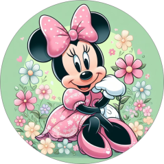 Jedlý obrázek - Minnie v zeleném