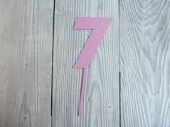 Zápich do dortu č. 7 (růžový)