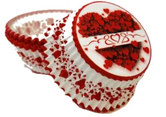 Papírové košíčky -  Srdíčka  5 cm