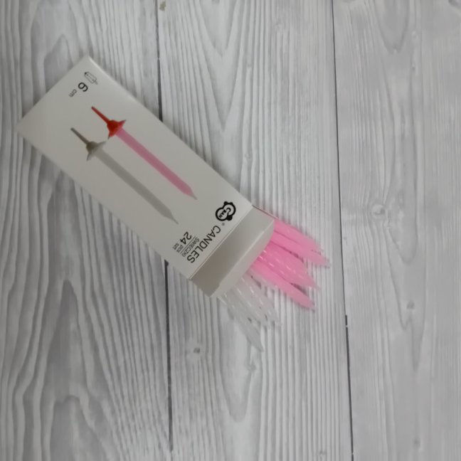 Dortové svíčky - růžovo-bílé  - 24 ks