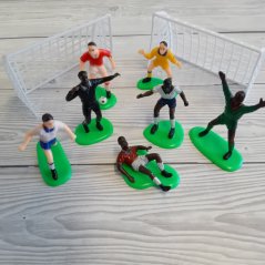 Dekorace na dort Fotbal – sada hráčů a branek