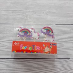 Dortové svíčky - Jednorožci 5 ks