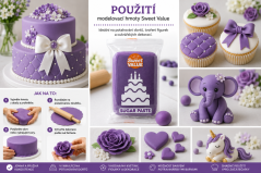 Potahovací fondánová hmota Sweet Value - FIALOVÁ 200 g