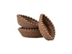 Hotové linecké lodičky k naplnění kakaové - pr. 6,7 cm - 18 ks