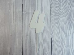 Zápich do dortu č. 4 (bílý)
