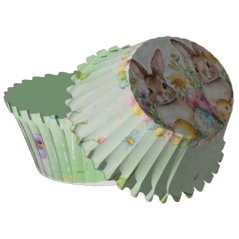 Papírové  minikošíčky - Velikonoce zelené , zajíček