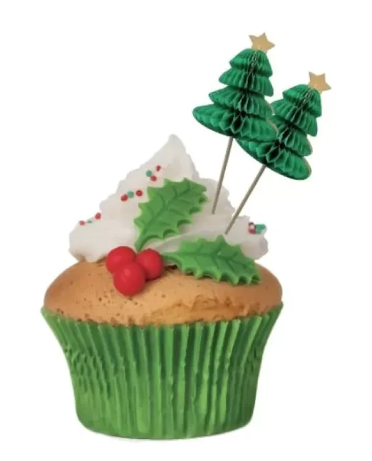 Dekorace na cupcakes a jednohubky - Stromeček 10 ks